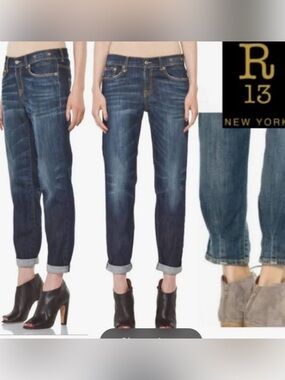 R13 DESIGNER RELAXED SKINNY JEANS WOMENS SZ 27